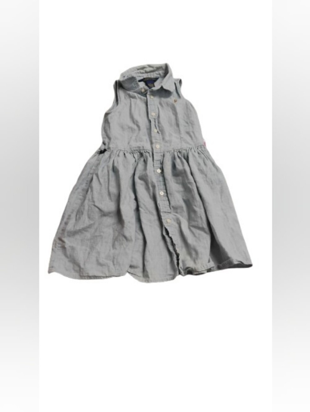 Polo Ralph Lauren Girls Chambray Buttoned Shirt Dress Sz 5
